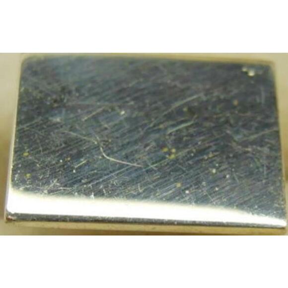 Classic Simple Elegant Rectangle Cufflinks Vintage Sterling Silver 925 Patina